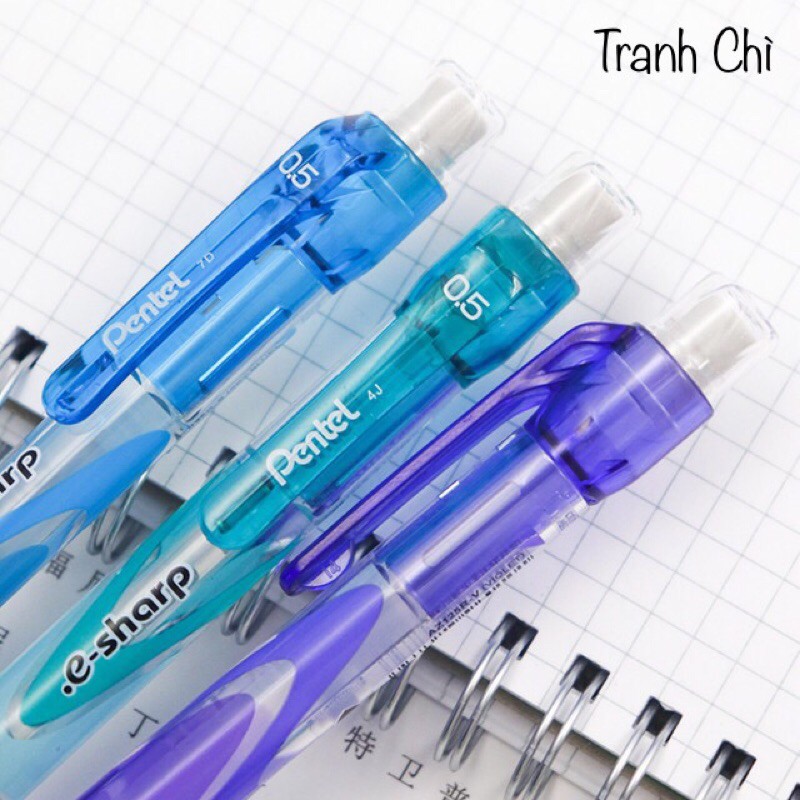 Bút chì kim bấm Pentel e-sharp thông minh tận dụng ruột chì AZ125R Nhật Bản viết chì kim bấm