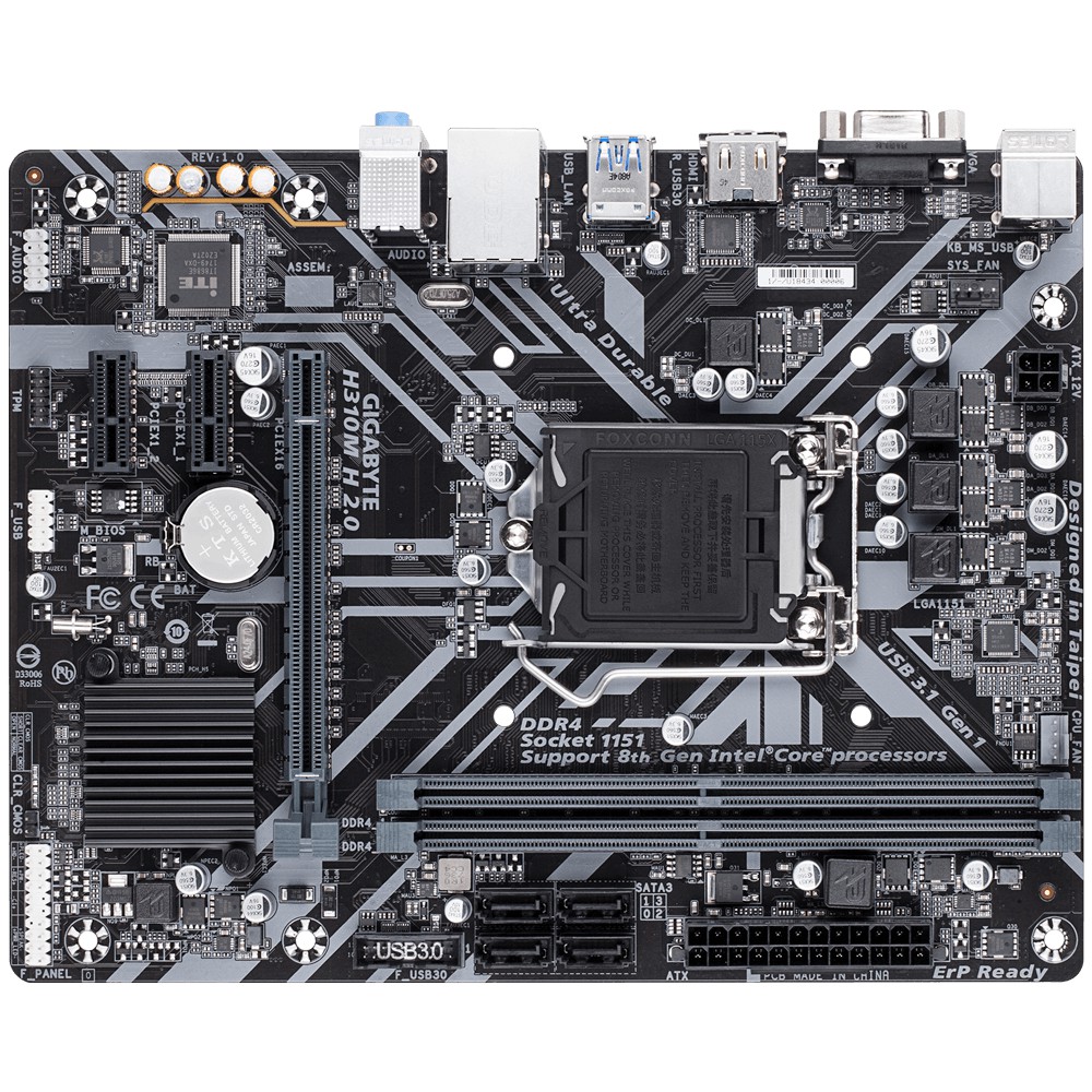 Bo mạch chủ Main Gigabyte H310M-H 2.0 - New - BH 36T - chính hãng Gigabyte