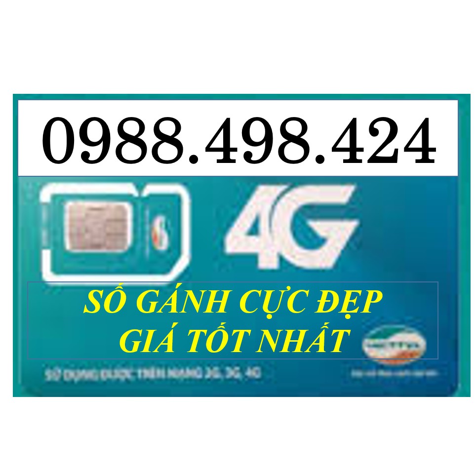 Sim Số Đẹp Viettel, sim gánh đầu cổ 0988 giá chỉ 280k