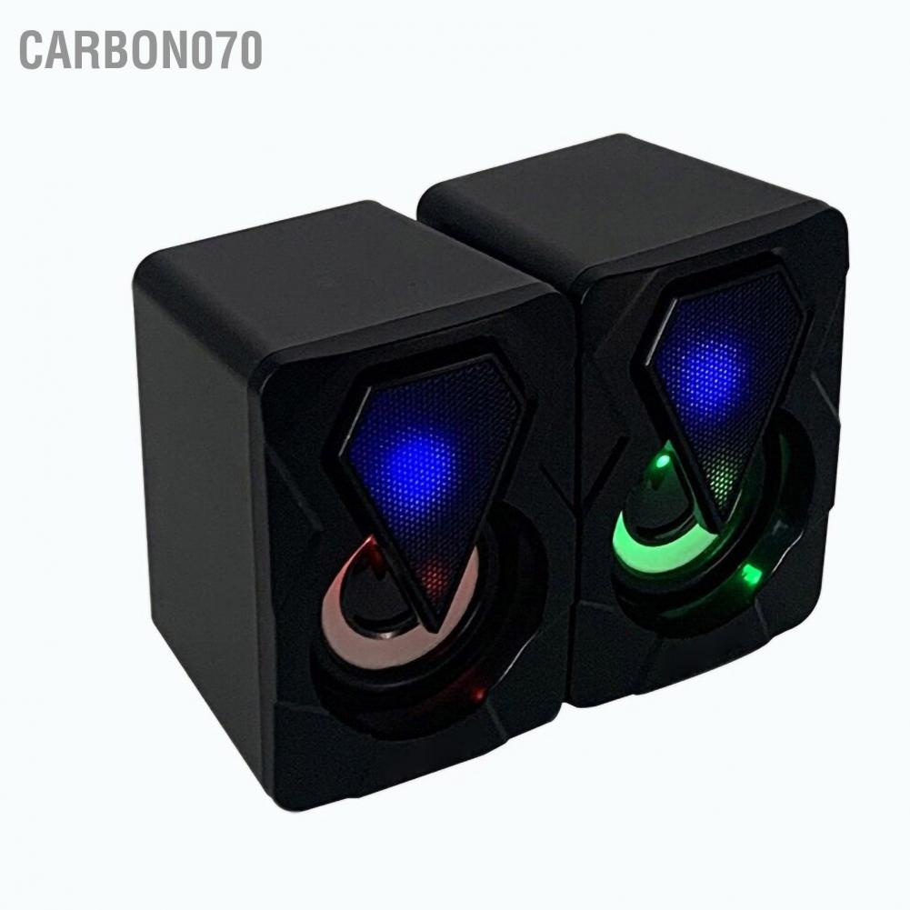 [Hàng Sẵn] Loa Máy Tính PC Laptop Gaming Cắm Nguồn USB Đèn Led Đổi Màu RGB Bass để bàn【Carbon070】