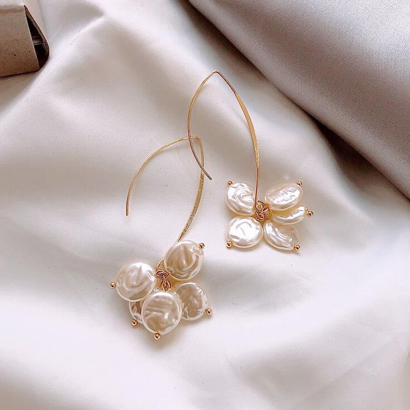 Bông Tai Dáng Dài Đính Vỏ Sò Thời Trang Hàn Quốc 2022