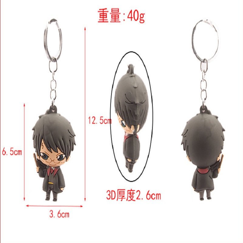 Móc Khóa Nhựa Mềm Hình Nhân Vật Hoạt Hình Harry Potter 3D 17 Kiểu Dáng Tùy Chọn