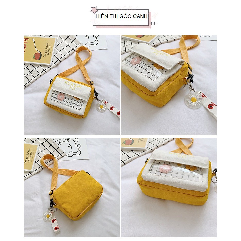 Túi đeo vai đeo chéo mini chất liệu vải canvas cao cấp thời trang Hàn Quốc | BigBuy360 - bigbuy360.vn