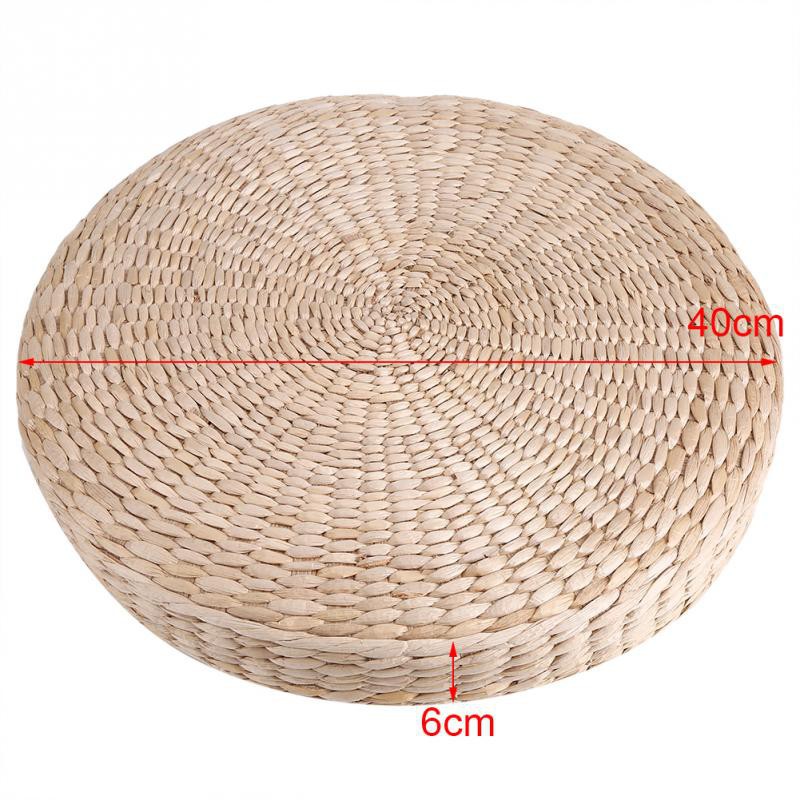 Thảm ngồi thiền tập yoga hình tròn đường kính 40cm bằng rơm