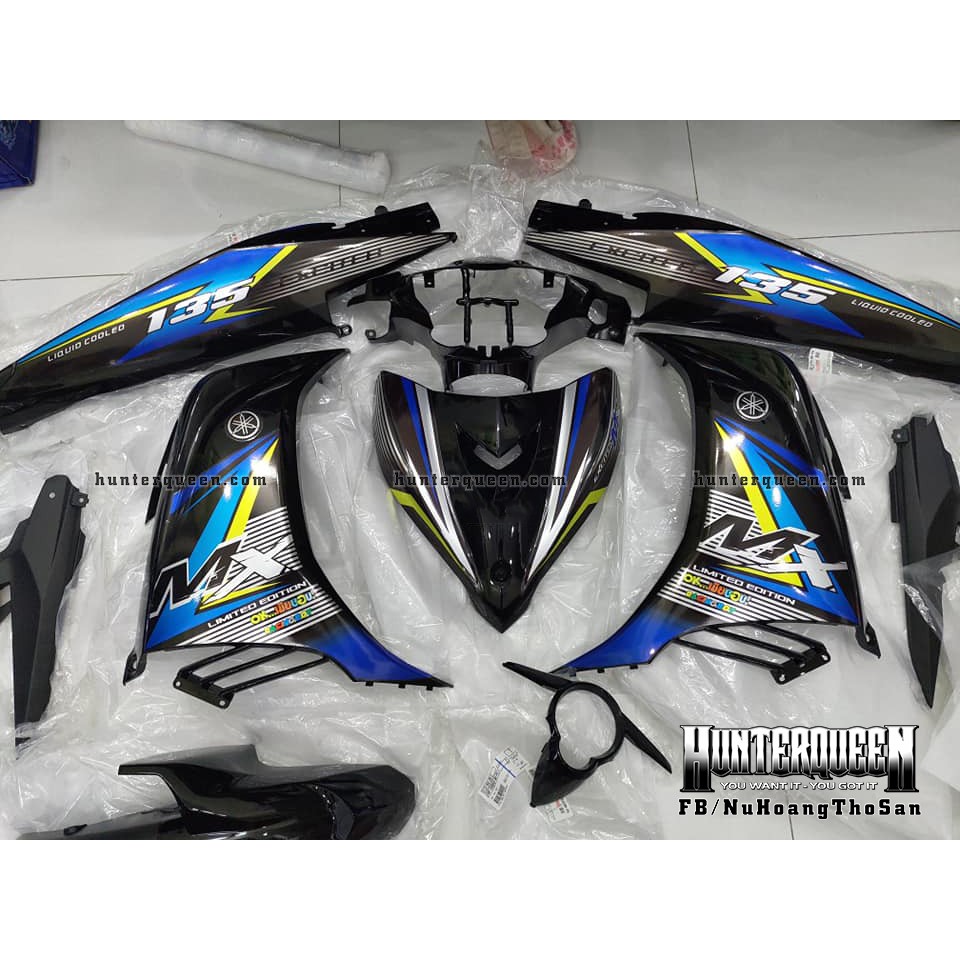 Exciter 2011 MX sọc - Tem rời candy cho xe đen, tem xanh - Tùy chỉnh theo yêu cầu - Tem chế Exciter 135 chất lượng cao