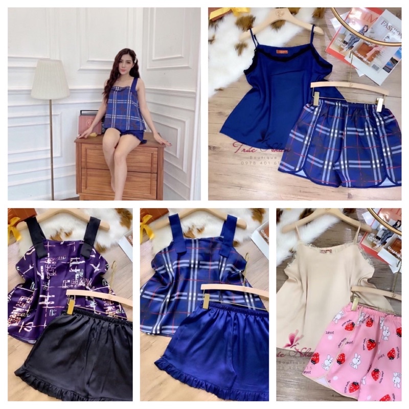 BỘ LỤA ĐÙI 2 DÂY MẶC NHÀ SIÊU MÁT