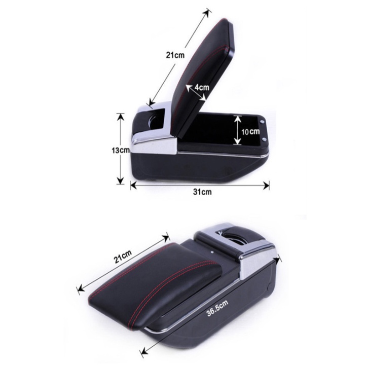 Hộp tỳ tay, đệm tỳ tay lắp cho xe ô tô Kia Morning 2006 - 2011,  Armrest box for Kia Morning