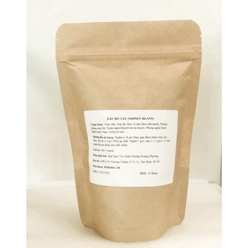 500G Đậu Đỏ Tây  Hữu Cơ Nhập Khẩu Hạt To Red Kidney Hoàng Phương Hỗ Trợ Ngăn Ngừa Giảm Mụn