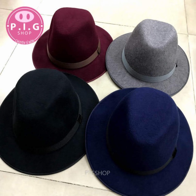 Nón Fedora Nam Nữ vành 6cm