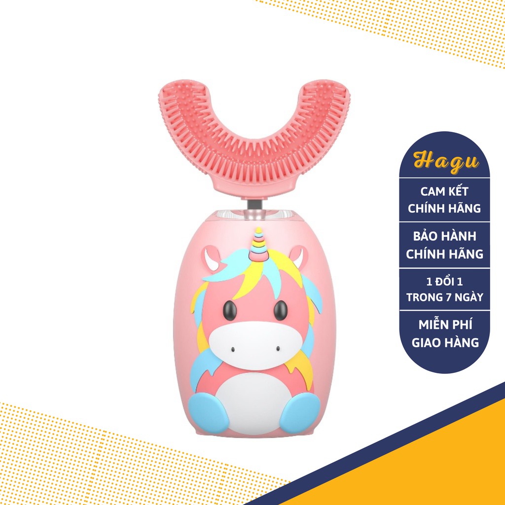 Bàn chải đánh răng chữ U cho trẻ em REMAX chính hãng. Bàn chải đánh răng điện chữ U silicon mêm cho bé chính hãng HAGU.