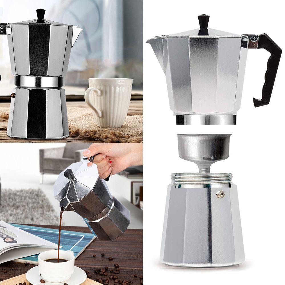 Máy Pha Cà Phê Espresso Bằng Nhôm 3 / 6 / 9 / 12Cup Dễ Làm Sạch Nhanh Tiện Dụng