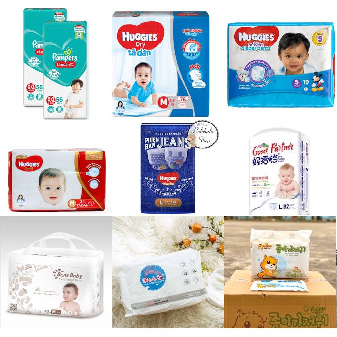 bỉm quần Huggies/Pamper M/L/XL/XXL 50,74