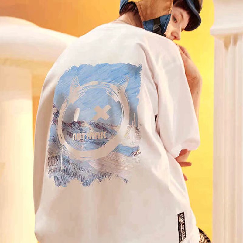 Áo Thun Tay Ngắn Cổ Tròn In Họa Tiết Hoạt Hình Thời Trang Mùa Hè Cho Nam Và Nữ Size M-8XL