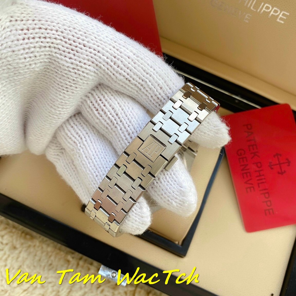 Đồng hồ nam Audemars Piguet Royal Oak 41mm máy Thụy sĩ automatic, mẫu cao cấp mặt tròn lộ cơ
