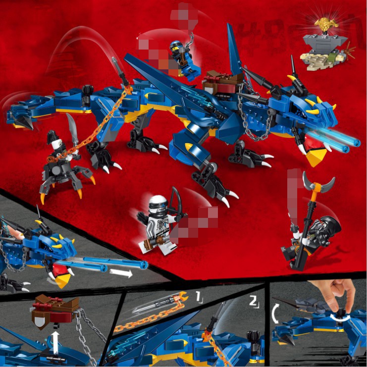 567Pcs Bộ đồ chơi lắp ráp mô hình rồng  Ninjago