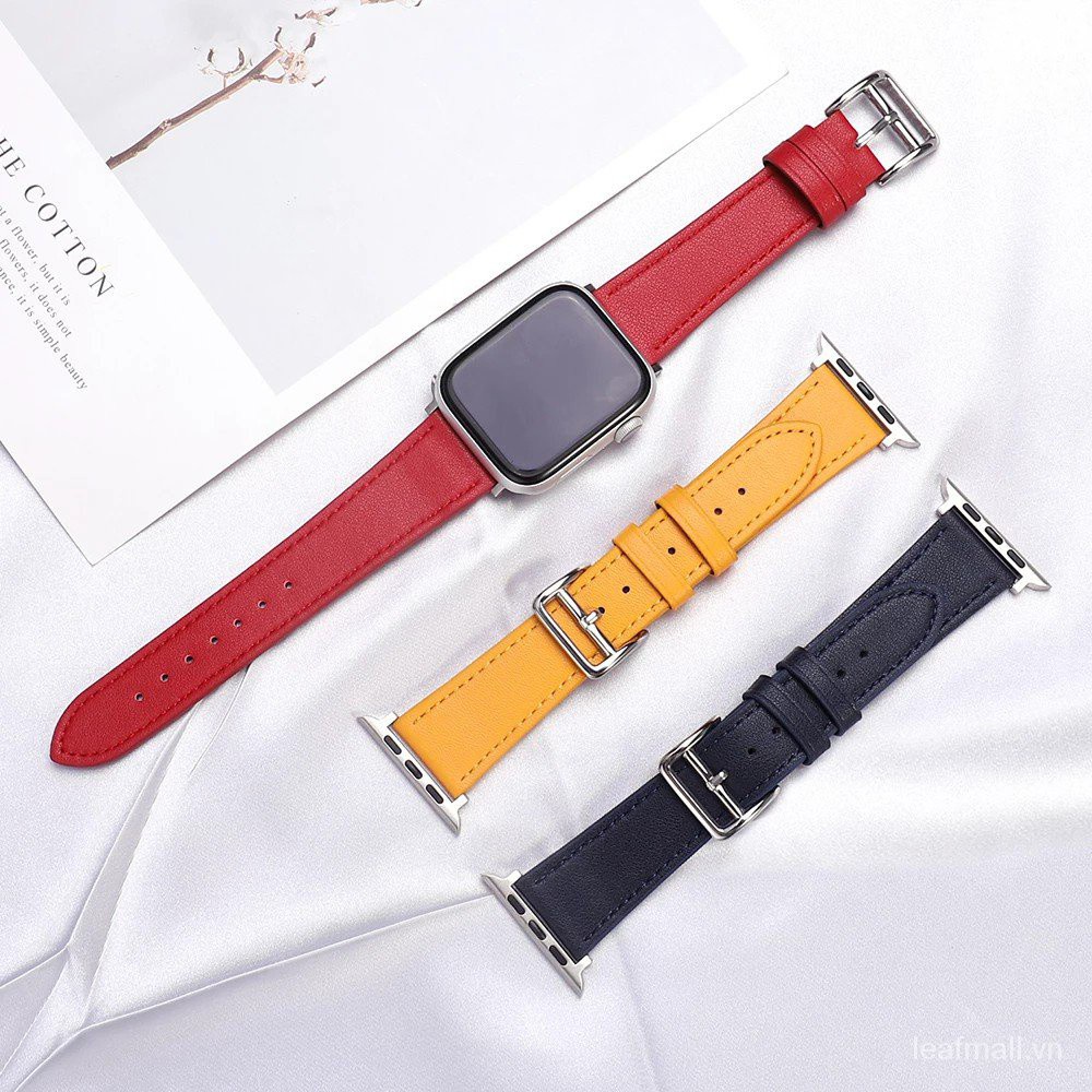 Hermes High Quality Leather Apple Watch for iWatch 40mm 44mm 42mm 38mm for Series 6 SE 5 4 3 2 1 Sports Single Tour Strap Loop Band