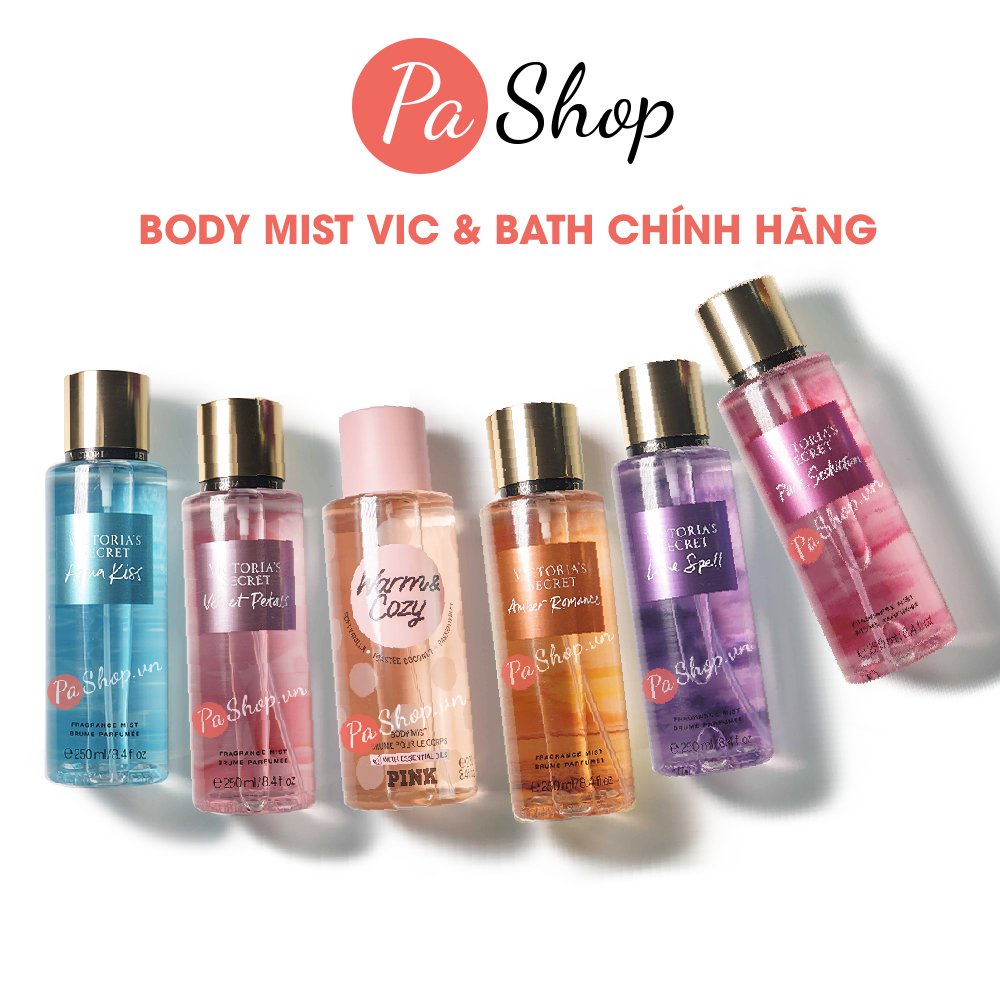 Body mist Bath And Body Works &amp; Victoria Secret nam, nữ chính hãng xịt thơm toàn thân hương nước hoa