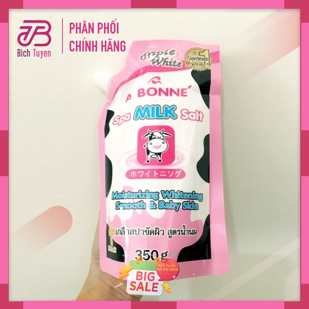 Muối Tắm Tẩy Tế Bào Chết Chiết Xuất Sữa Bò A Bonne Spa Milk Salt 350g BT Cosmetic