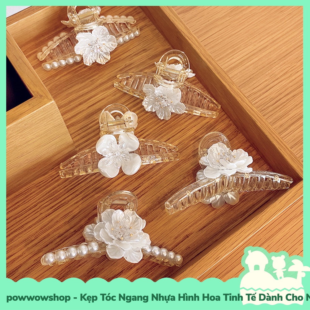 [Sẵn VN - Hỏa Tốc] Kẹp Tóc Ngang Chất Nhựa Hình Hoa Tinh Tế Dành Cho Nữ
