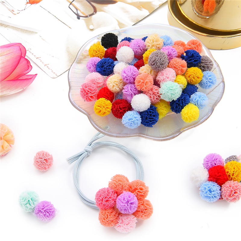 30 Quả bóng sợi polyester co giãn nhiều màu sắc đa ứng dụng cho may vá/ trang sức/ trang trí tiệc DIY