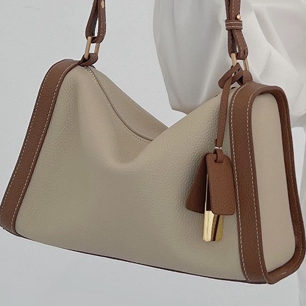 Túi Xách Đeo Vai Hình Gối Màu Sắc Tương Phản Thời Trang Cho Nữ