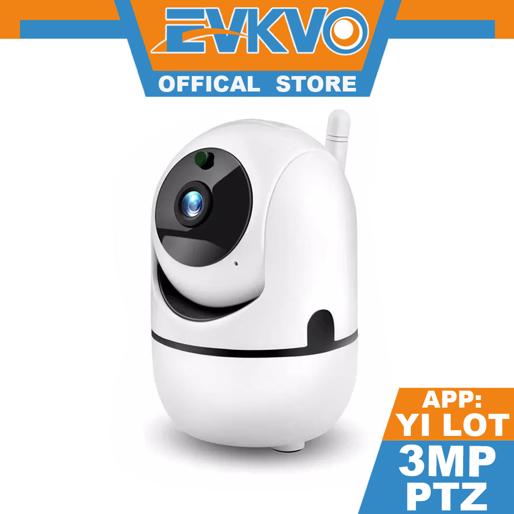 Camera EVKVO YI LOT APP FHD 3MP WIFI IP PTZ quan sát xoay ban đêm cảnh báo phát hiện chuyển động âm thanh hai chiều