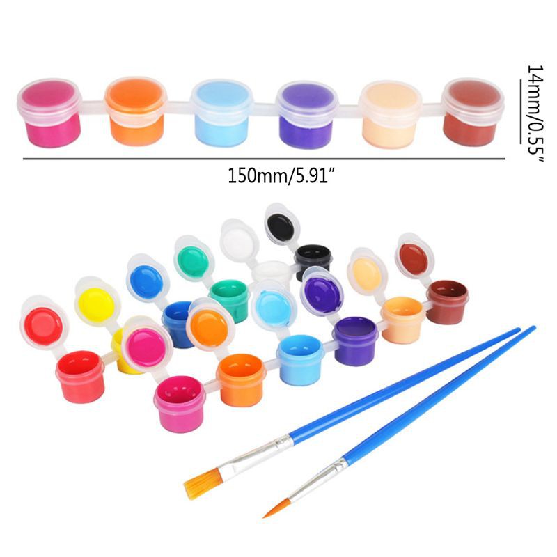 Set 12 lọ màu nước dung tích 2ml vẽ tranh thủ công dành cho bé