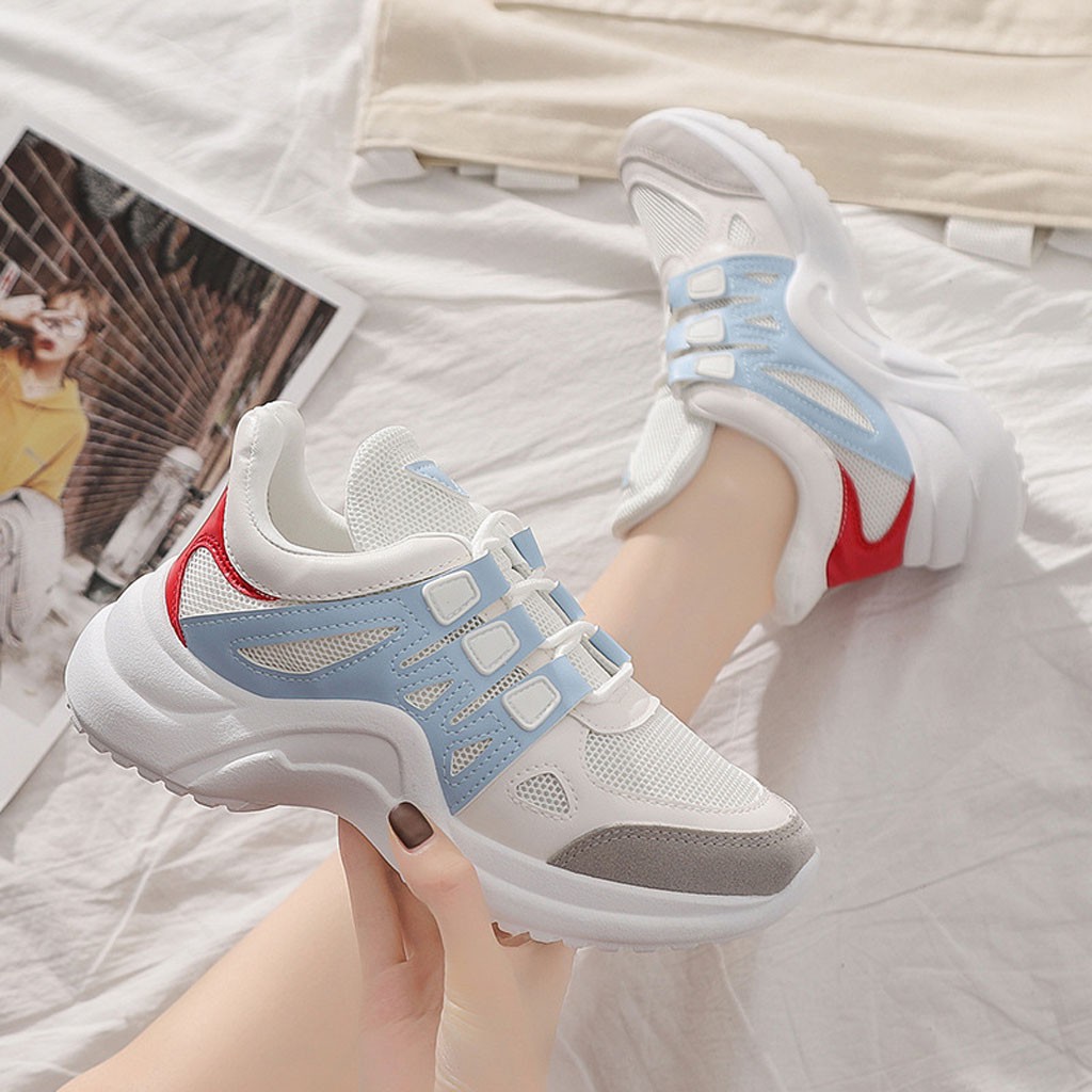 Giày Sneaker Nữ BUXINO18 Giày Thể Thao Nữ Độn Đế 6cm Ulzzang Cột Dây Trắng Đen Chạy Bộ Đi Học Đi Chơi Size Từ 36 Đến 39 | WebRaoVat - webraovat.net.vn