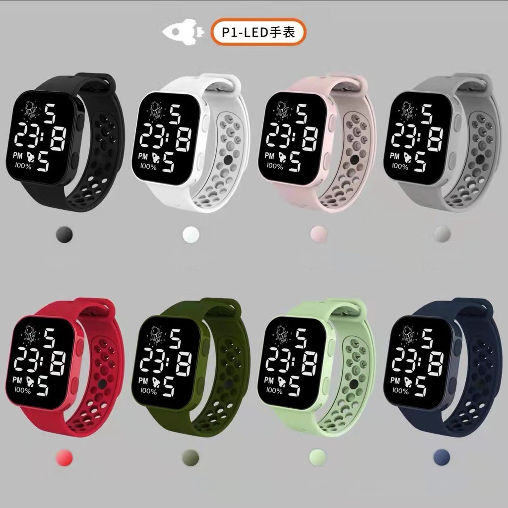 Đồng Hồ Điện Tử Dây Silicone Thời Trang Cho Nữ