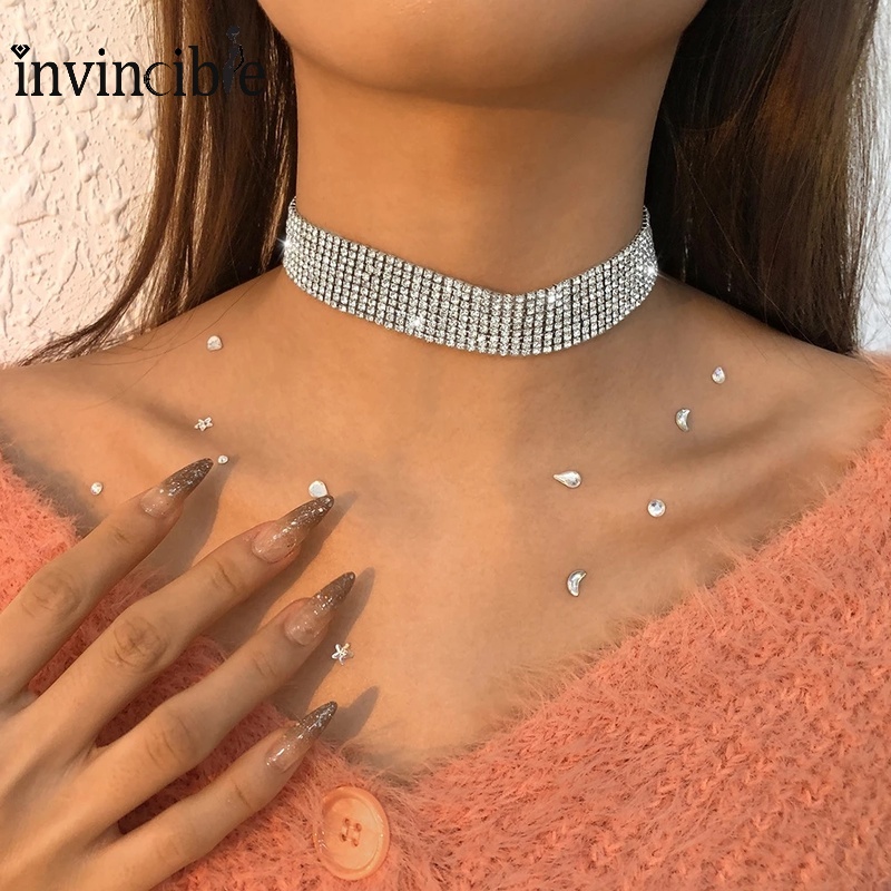 Vòng Cổ Choker Đính Đá Sang Trọng Cho Nữ