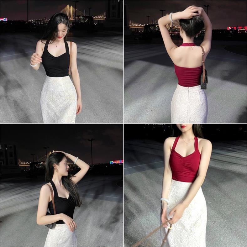 Áo Croptop Cradin Hai Dây Cổ Chui Thời Trang Gợi Cảm V 101