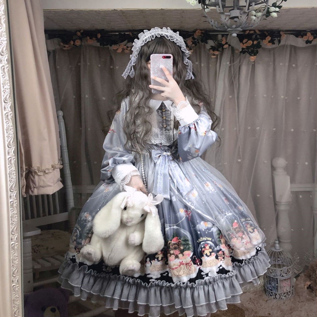 [Nanako] Đầm lolita Công Chúa Hai Chiều Dáng Dài Phong Cách Anime Dễ Thương