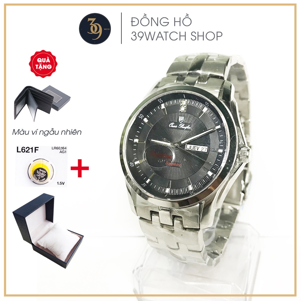 Đồng hồ Olym Pianus nam OP04 NAMD dây inox  màu bạc, bảo hành 12 tháng