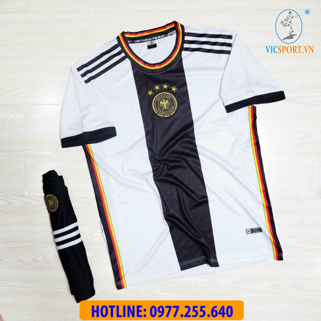 Bộ Quần Áo Bóng Đá Germany, Áo Đá Banh Đội Tuyển Đức Mới Nhất 2022 - 2023 Thun Lạnh Thoáng Mát - Vicsport