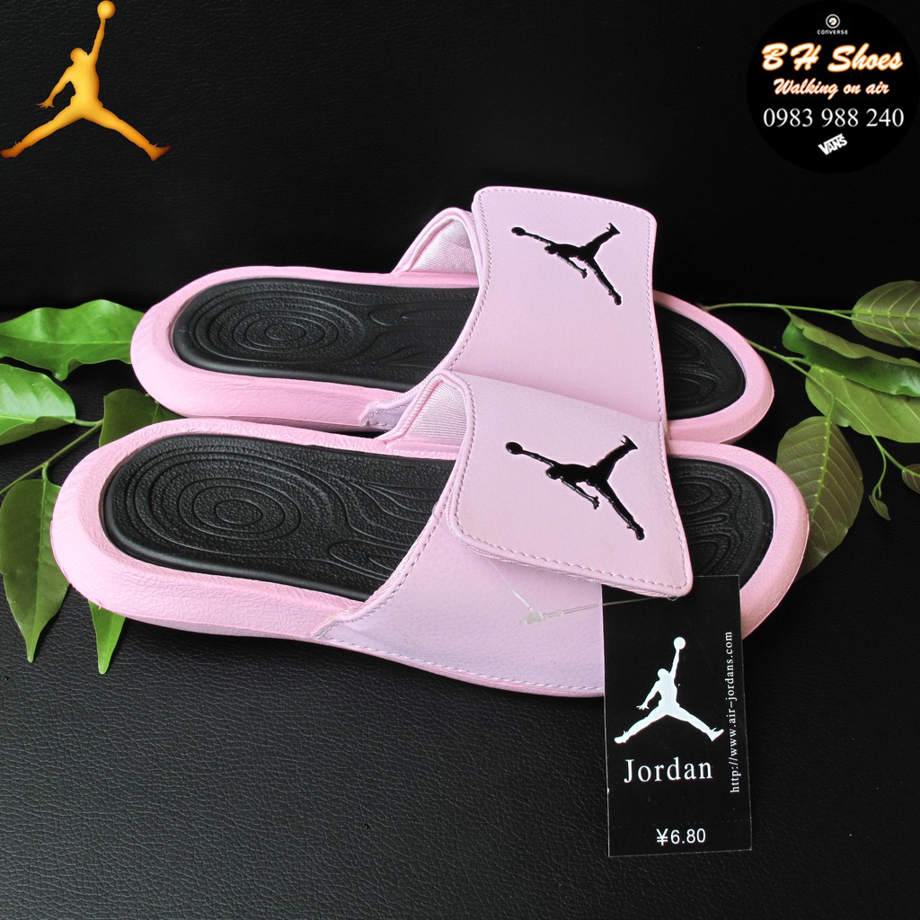 [Size 39-40] Dép Jordan JD bóng rổ quai ngang dán nam nữ cao cấp đầy đủ nhãn mác, bao bì, kèm hộp JD đen bóng tem vàng.