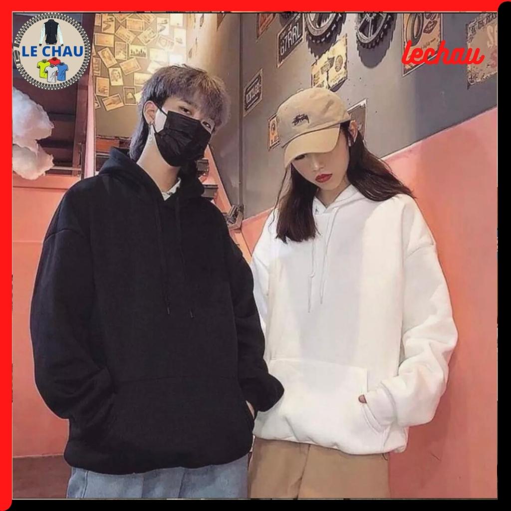 Áo hoodie unisex form rộng basic ulzzang street style hottrend cao cấp Hàn Quốc AHD3 LECHAU chất nỉ dày đẹp rẻ