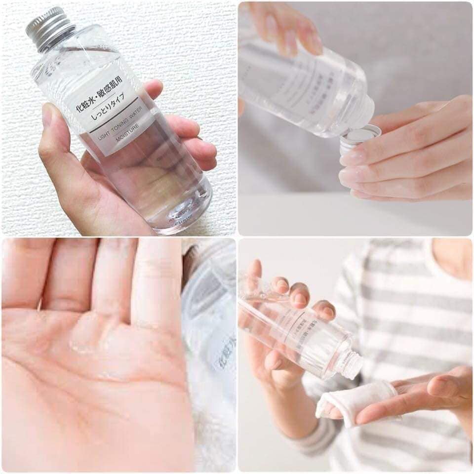 Nước Hoa Hồng Dưỡng Ẩm, Cân Bằng Da Muji Light Toning Water 200ml Nội Địa Nhật Cho Da Dầu, Da Khô, Da Nhạy Cảm