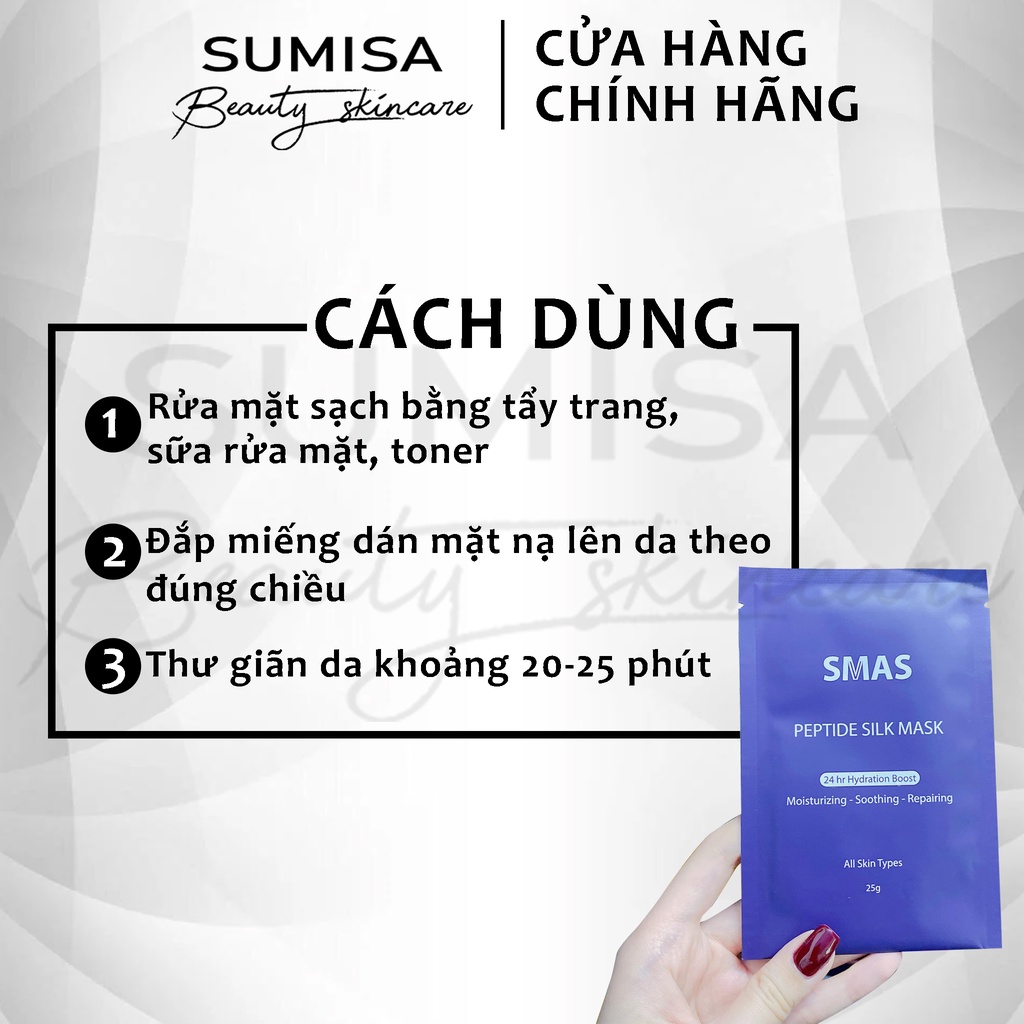 Smas peptide silk mask mặt nạ phục hồi cấp ẩm cao cấp | WebRaoVat - webraovat.net.vn