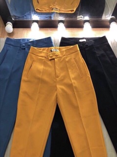 Quần baggy khuy lệch