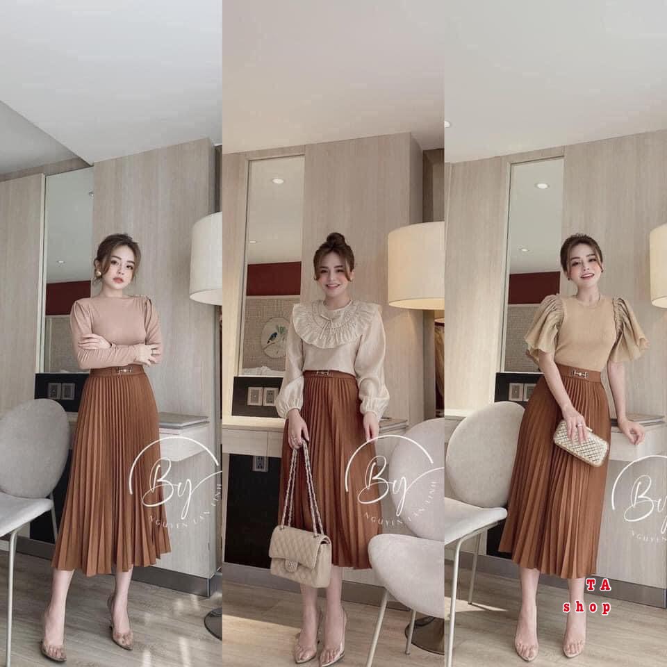 chân váy xếp ly đai xích shop sun soc | BigBuy360 - bigbuy360.vn