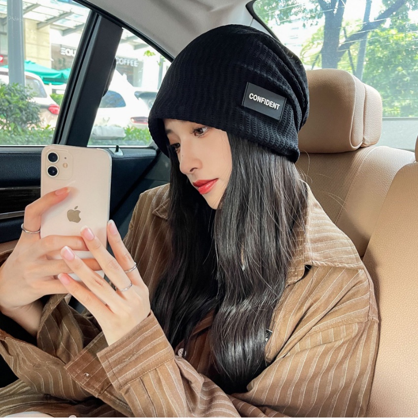 Confident Mũ beanie dệt kim phong cách Nhật Bản/Hàn Quốc thời trang cho nữ HT-G-020