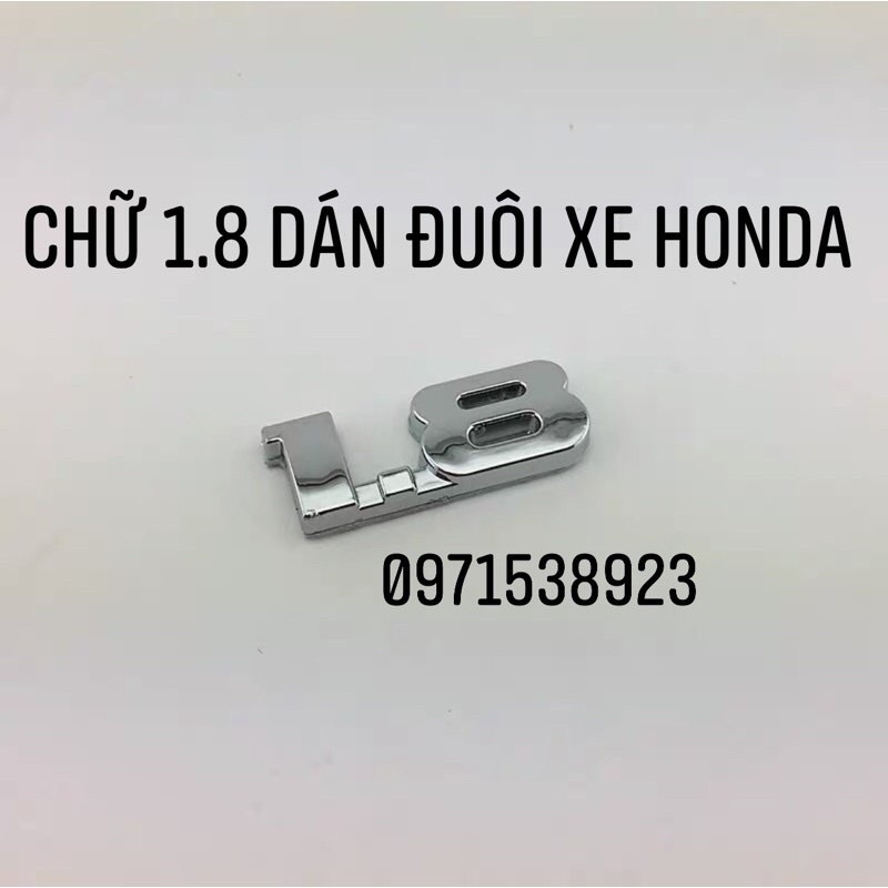 Bộ logo chữ nổi HONDA CIVIC 1.8 I-VTEC dán đuôi xe HONDA