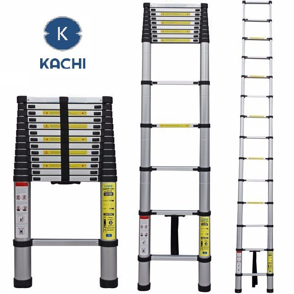 Thang nhôm rút gọn Kachi 2,9m (10 đốt) + Tặng bộ dụng cụ 12 món