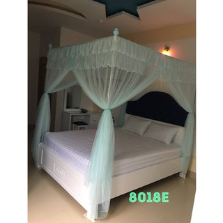 Mùng ngủ - màn khung  cao cấp không khoan tường chống muỗi inox -vải tuyn mắt nhỏ  -Chính hãng Easy Dream- 3 cửa tiện