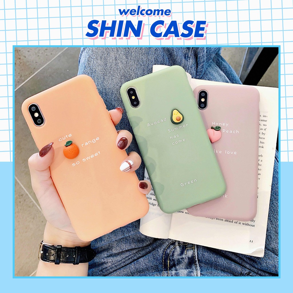 Ốp lưng iphone Trái Cây Tí Hon trơn dẻo 3D 6/6plus/6s/6splus/7/7plus/8/8plus/x/xr/xs/11/12/13/pro/max/plus/promax