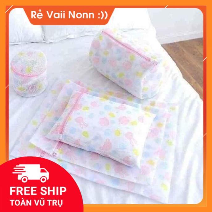 Sét 05 túi giặt, túi lưới giặt đựng quần áo, đồ lót trong máy giặt GDMN
