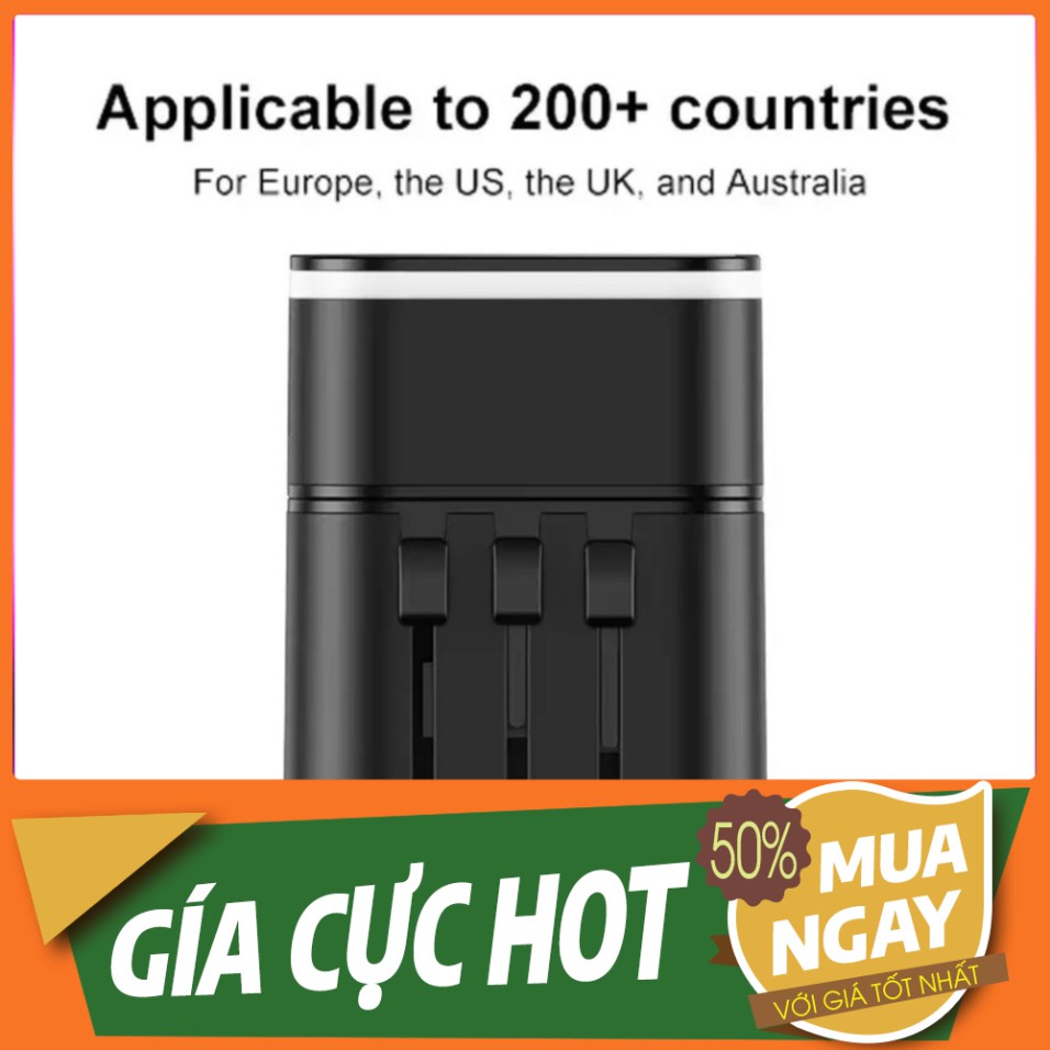 GIÁ CỰC HÓT  Bộ sạc nhanh du lịch đa năng Baseus Removable 2 in 1 Universal Travel Adapter PPS Quick Charger Edition 18W