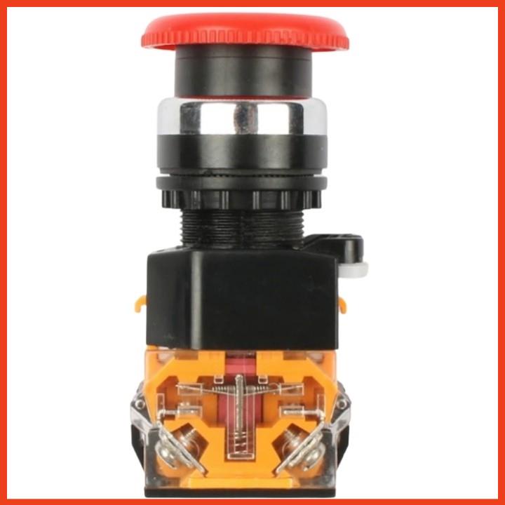 Công tắc nhấn dừng khẩn cấp LA38-11ZS giá rẻ phi 22mm đầu nấm dù màu đỏ