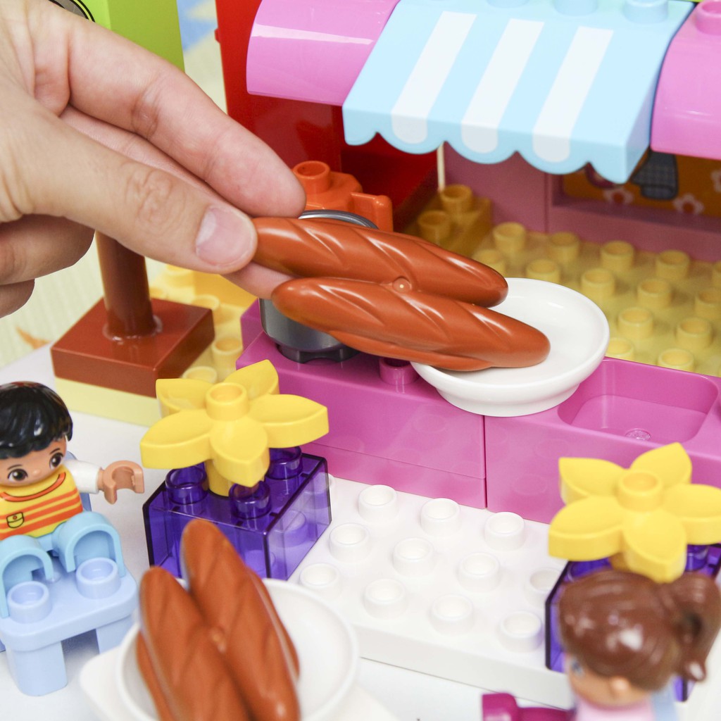 Bộ đồ chơi lắp ghép Smoneo Lego Duplo phương tiện cứu hộ giao thông - 68 mảnh ghép Toyshouse - 77004