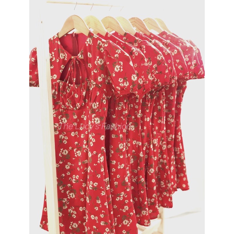 [ẢNH/ VIDEO THẬT] ĐẦM VÁY HOA ĐỎ KHOÉT NGỰC | BigBuy360 - bigbuy360.vn